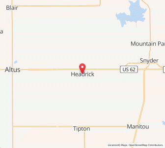 Map of Headrick, Oklahoma
