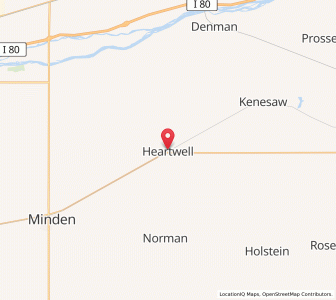 Map of Heartwell, Nebraska