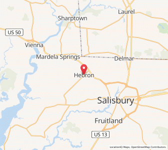 Map of Hebron, Maryland