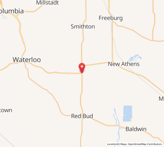 Map of Hecker, Illinois