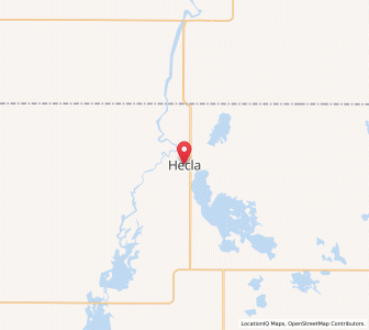 Map of Hecla, South Dakota