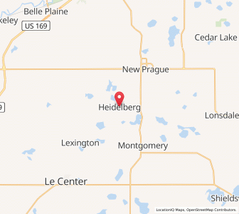 Map of Heidelberg, Minnesota
