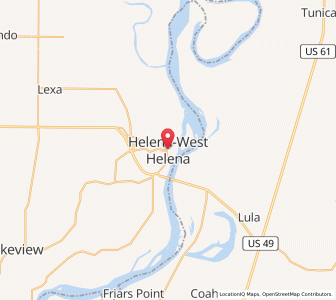 Map of Helena-West Helena, Arkansas