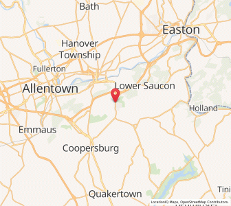 Map of Hellertown, Pennsylvania