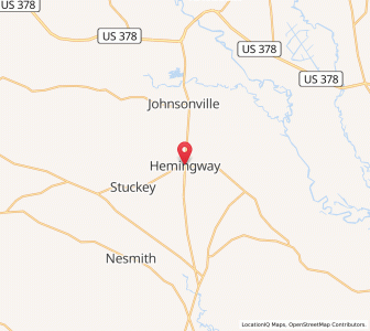 Map of Hemingway, South Carolina