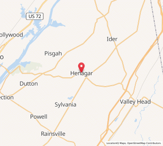 Map of Henagar, Alabama