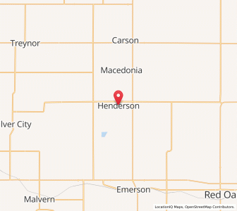 Map of Henderson, Iowa