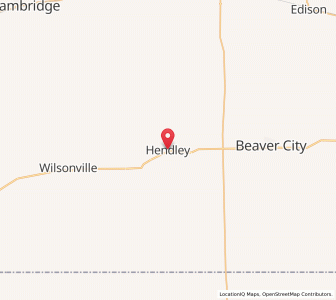 Map of Hendley, Nebraska