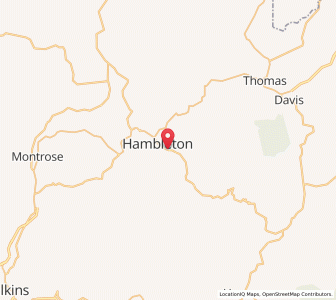 Map of Hendricks, West Virginia