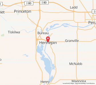 Map of Hennepin, Illinois