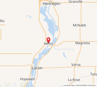 Map of Henry, Illinois