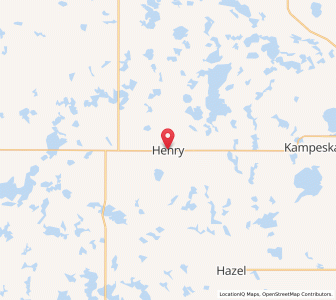 Map of Henry, South Dakota