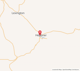 Map of Heppner, Oregon