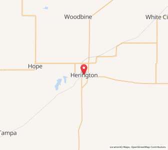 Map of Herington, Kansas