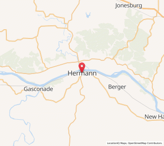 Map of Hermann, Missouri