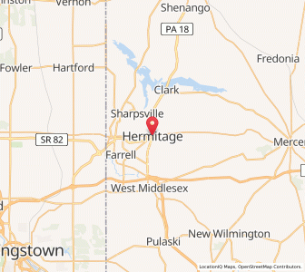 Map of Hermitage, Pennsylvania