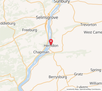Map of Herndon, Pennsylvania