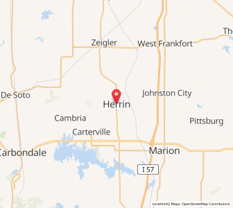 Map of Herrin, Illinois