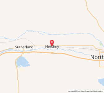 Map of Hershey, Nebraska