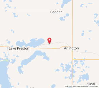 Map of Hetland, South Dakota