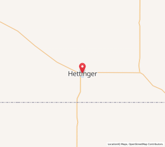 Map of Hettinger, North Dakota