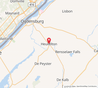 Map of Heuvelton, New York