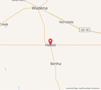 Map of Hewitt, Minnesota