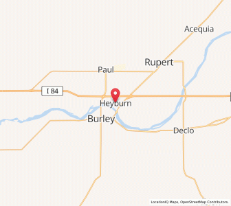 Map of Heyburn, Idaho