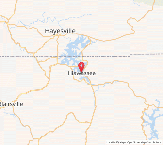Map of Hiawassee, Georgia