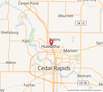 Map of Hiawatha, Iowa