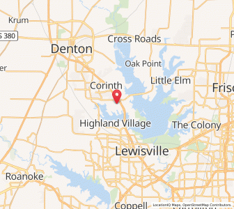 Map of Hickory Creek, Texas