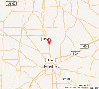 Map of Hickory, Kentucky