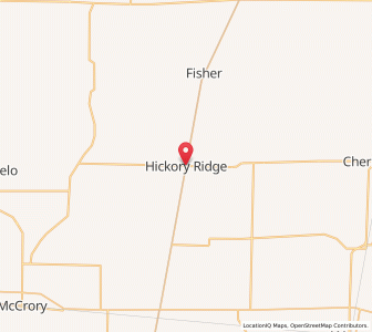Map of Hickory Ridge, Arkansas