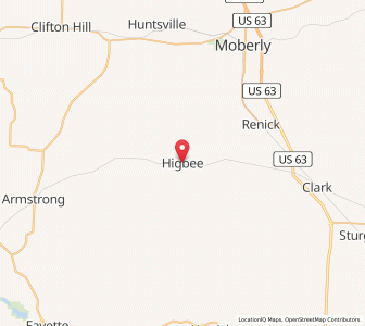 Map of Higbee, Missouri