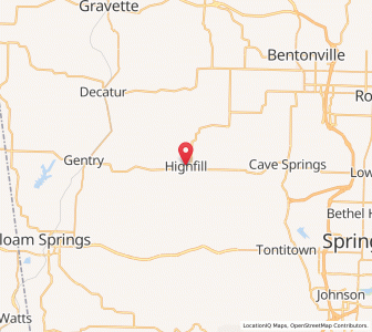 Map of Highfill, Arkansas