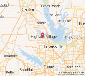 Map of Highland Village, Texas