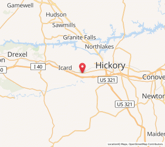 Map of Hildebran, North Carolina