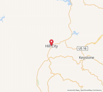 Map of Hill City, South Dakota