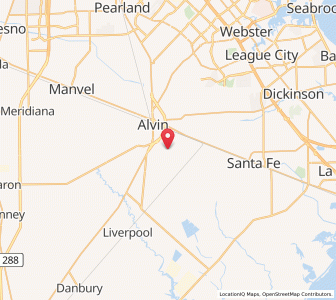 Map of Hillcrest, Texas