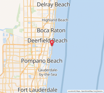 Map of Hillsboro Beach, Florida