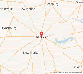 Map of Hillsboro, Ohio