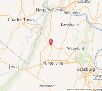 Map of Hillsboro, Virginia