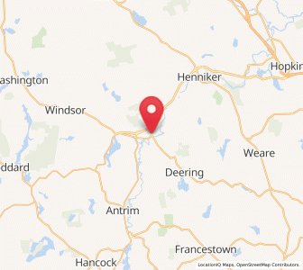 Map of Hillsborough, New Hampshire