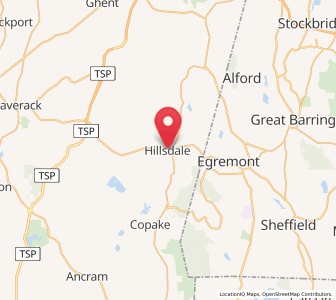 Map of Hillsdale, New York