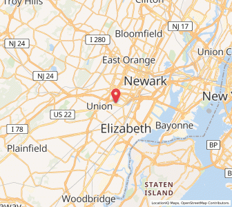 Map of Hillside, New Jersey