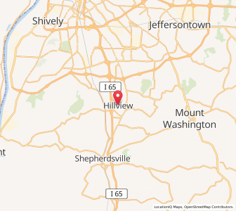 Map of Hillview, Kentucky