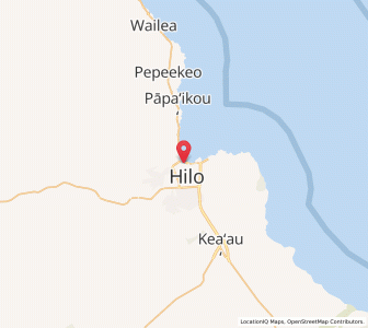 Map of Hilo, Hawaii