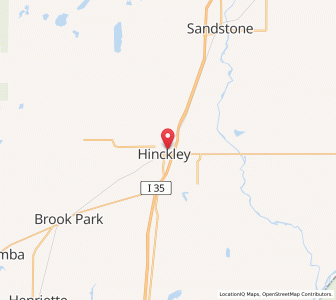 Map of Hinckley, Minnesota