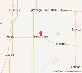 Map of Hindsboro, Illinois
