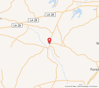 Map of Hineston, Louisiana